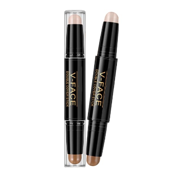 Highlighter Stick Dobbeltsidig Vanntett Brightener Nærer Huden Highlighter Sminke Konturstift