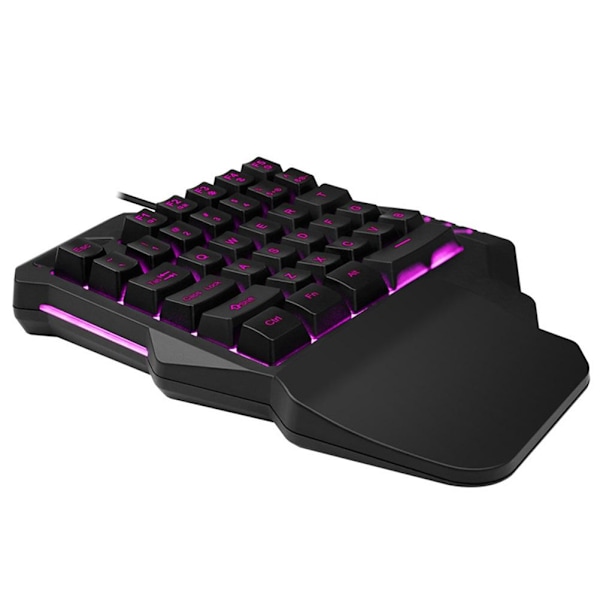 Enhandsmekanisk speltangentbord RGB-bakgrundsbelyst bärbar minispelsnumrerat spelkontroll för PC PS4 Xbox Gamer