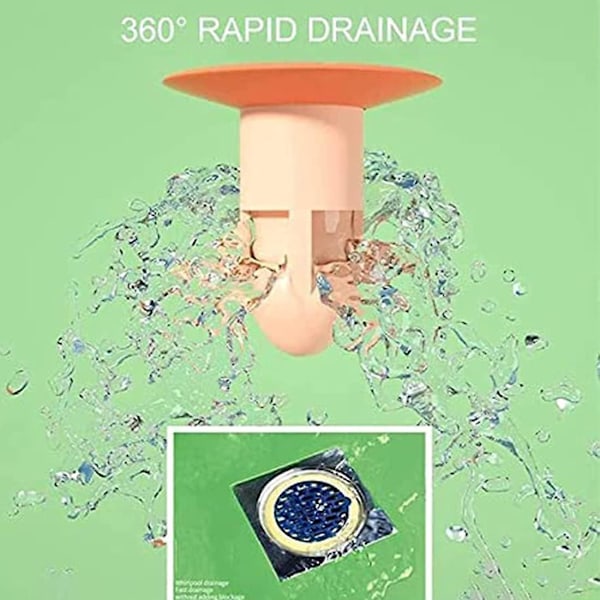 360° Deodorant Dusch Golvavlopp - Non-reflux, Anti-blocking, Anti-insekt - 4st