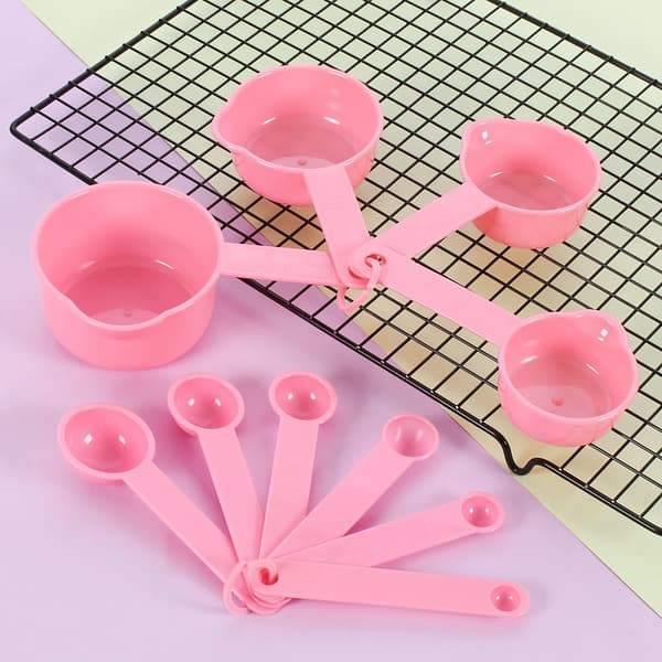 Hushållskök DIY Måttskedskit med vågar Bakverktyg Tillbehör Rosa
