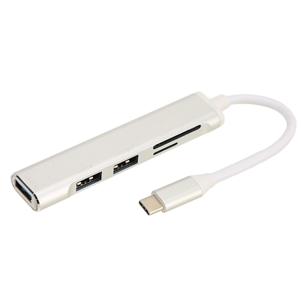 USB 3.0-hubb 5 i 1 USB-portutvidgare Multifunktionell USB-splitter med USB-minneskort Lagringskortgränssnitt för PC