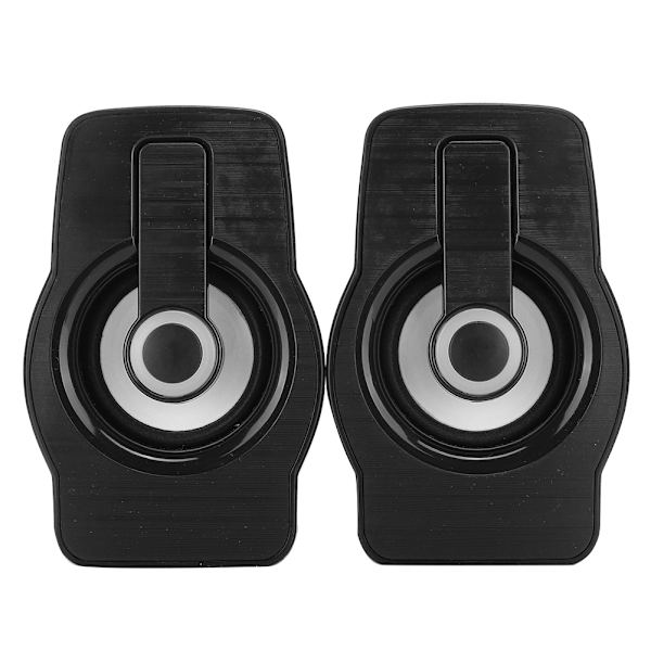 FT-185 Mini USB LED-högtalare Bärbar högtalare Musikspelare för stationär bärbar dator Svart