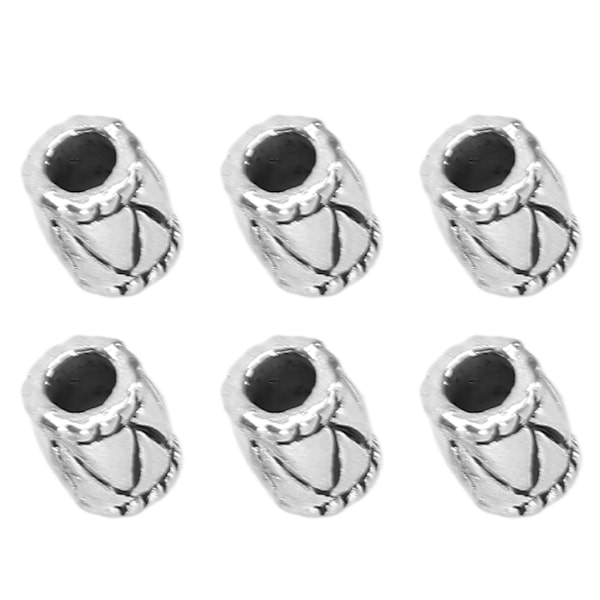 50st Retro Skägg Hårpärlor Fatformade hår Flätningspärlor Legering Smycken TillbehörSilver