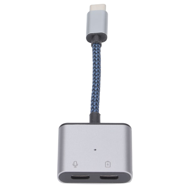 2-in-1 USB C - 3,5 mm:n äänisovitin Type-C - AUX-liitäntään USB C PD 60 W:n pikalatausadapterilla, sininen