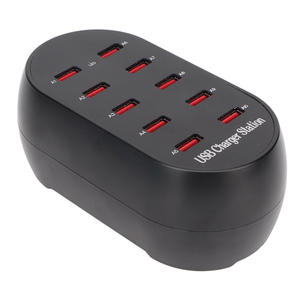 USB-opladningsstation 10 porte lille skrivebords-USB-hurtigopladningshub til hotel, hjem, rejser 100V til 240V stik AU-stik