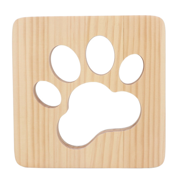Cat Paw Nattlampa Ihåligt Mjukt ljus Ögonskydd Bärbar 3D trälampa med USB gränssnitt Nattlampa för sovrummet