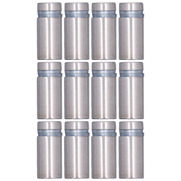 12 st fristående skruvar Väggskylt i rostfritt stål Reklammaskinvara spik för akryl 1/2inx1in