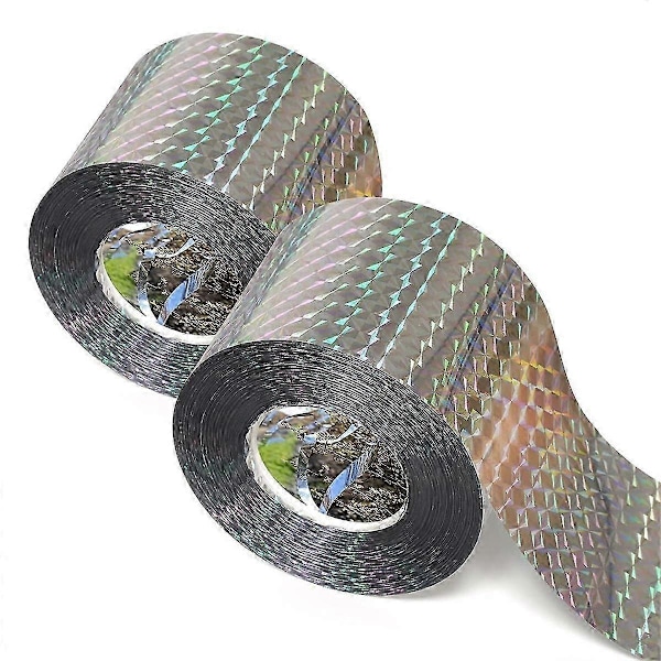 Fugleafvisende tape (200m) Reflekterende tape, udendørs fugleafvisende, dobbeltsidet blinkende fugleafviser
