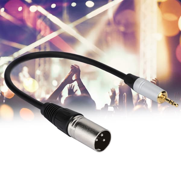 3,5 mm han til XLR han lydadapterkabel konverter stereotransmissionskabel