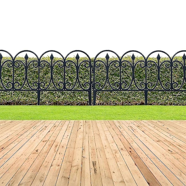 Dekorativt hagegjerde, rustfritt jern, landskapstrådgjerde, sammenleggbart gjerde, blomsterbed, terrasseavgrensning