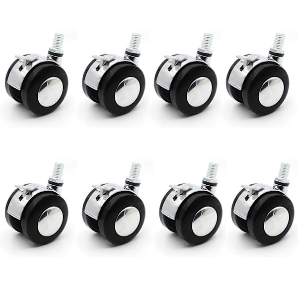 4cm 8 stk. Kraftige Hjul Kontormøbler Hjul Mute Lenestol Stol Hjul Erstatning Svingbare Formede Mute Hjul Stoler Spin Hjul Nylon Tilbehør