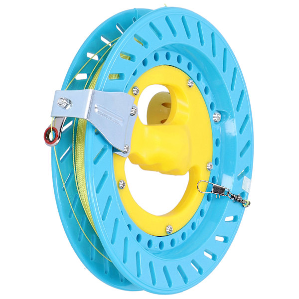 ABS Udendørs Dragetrådsspole Grebshjul Flyveværktøjer 20cm Hjul med 200M Line(Roue Bleu Jaune 20cm Fil 200m )