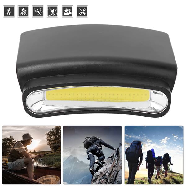 Plast LED Bærbar Hodelykt Hatt Klips Mini Hodelykt Utendørs Belysning Lampe LED Bærbar Hodelykt
