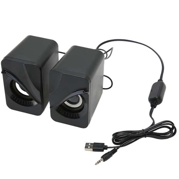 Datorhögtalare USB driven trådbunden volymkontroll Mini Desktop-högtalare med RGB-lampor för hemarbete