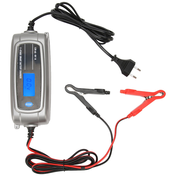 Batterioplader 180 til 240V 11 trin LCD-display Stærk beskyttelse 11 trin Smart batterioplader til bil