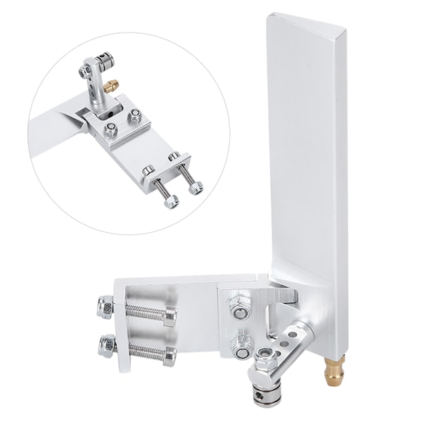 Modellfartyg Aluminiumlegering Sugvattenroder RC Båt Semi-nedsänkt Båt 95mm Silver
