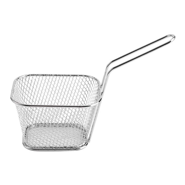 8 stk. Mini Friturekurve i rustfrit stål til servering af chips, si til madlavning af kartofler