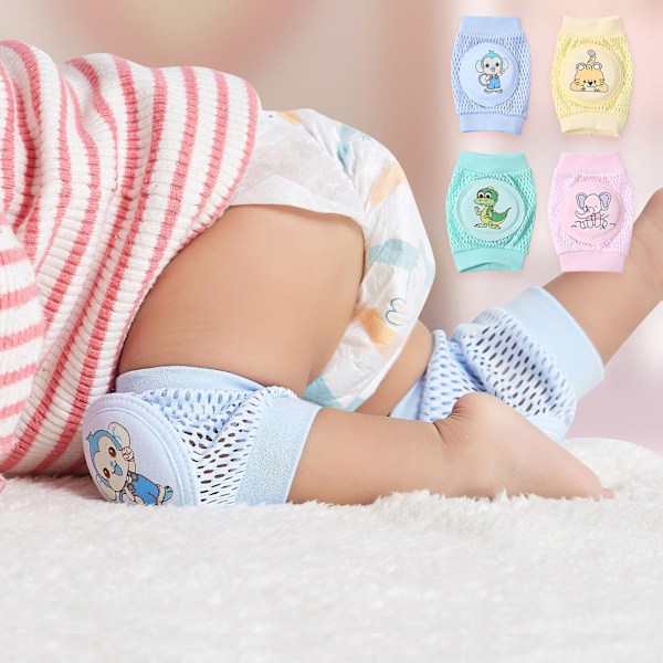 Unisex Baby Elastiska Knäskydd - Tjocka Krypkuddar för Småbarn