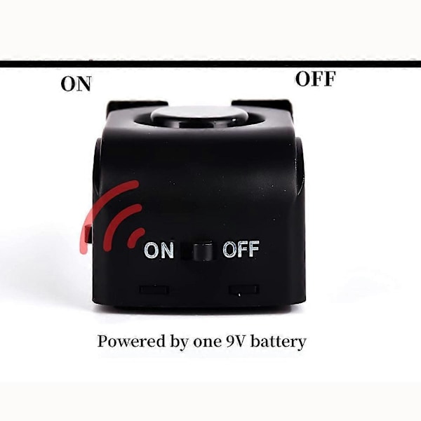 2-pack Dörrstoppslarm med 120DB Siren Dörrstopp för Hem & Resa (Svart)