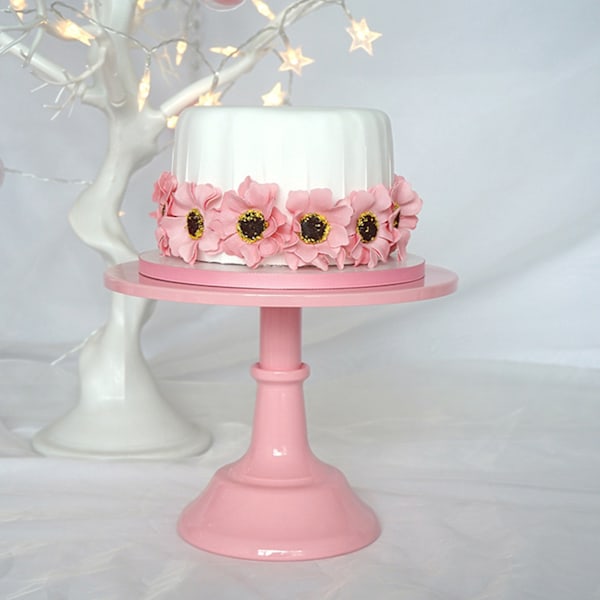 Kaktårtställ Minimalistisk Stabil Dekorativ Multifunktionell Tårtbricka Hållare för Cupcake Dessert Frukt Rosa M
