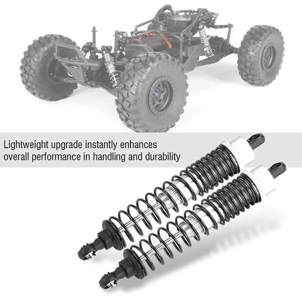 2st/Set RC Bakre Stötdämpare Aluminiumlegering för Axial Rock Racer 90026 (Fram, Silver)
