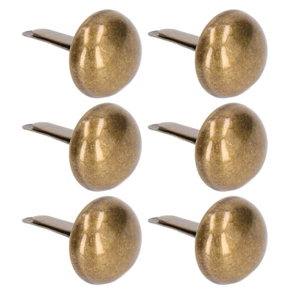 200 stk møbelpolstringsstifter i bronze 0,3 tommer metalbelægning blank nem installation dekorative søm til tøj tasker sko