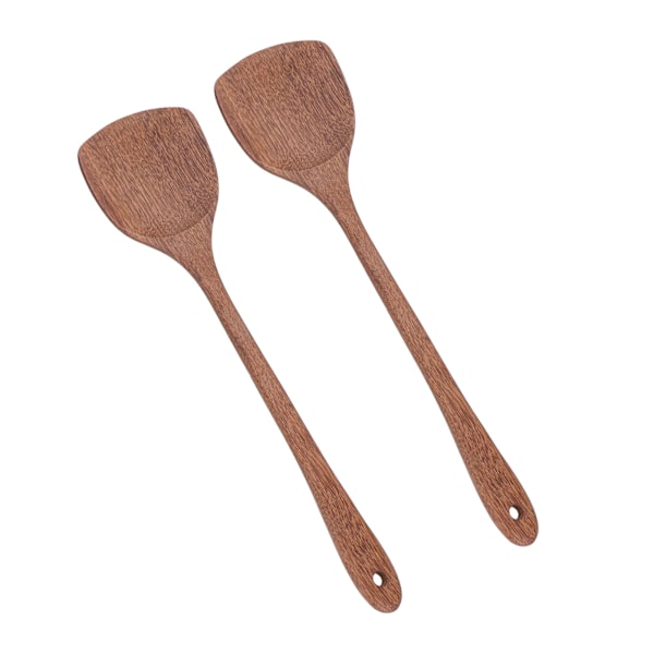 2 stk trespatel i tre med langt håndtak for blanding og snuing 38,5 cm / 15,2 tommer