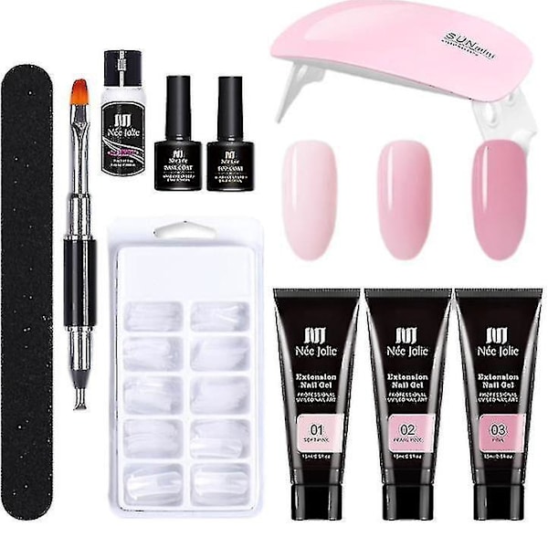 Akryl Polygel Nagel Extensions Kit - Professionellt Nagel Förbättrings Set