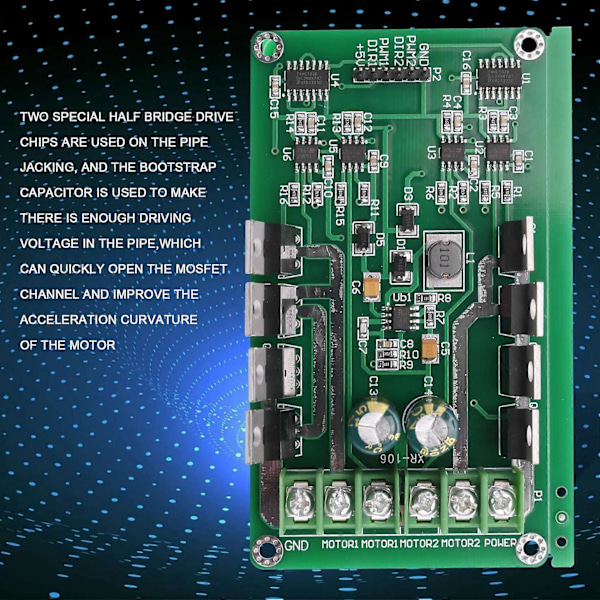 H-Bro DC Dobbel Motor Driver PWM Modul Høyeffekts Kontrollkort