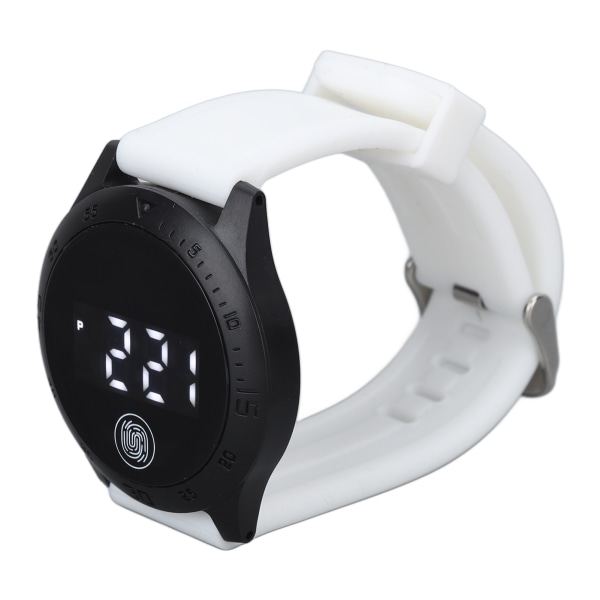 HZ2030 LED digital watch i koreansk stil Vattentät Touch Snygg watch för män Kvinnor Studenter Svart skal vitt bälte
