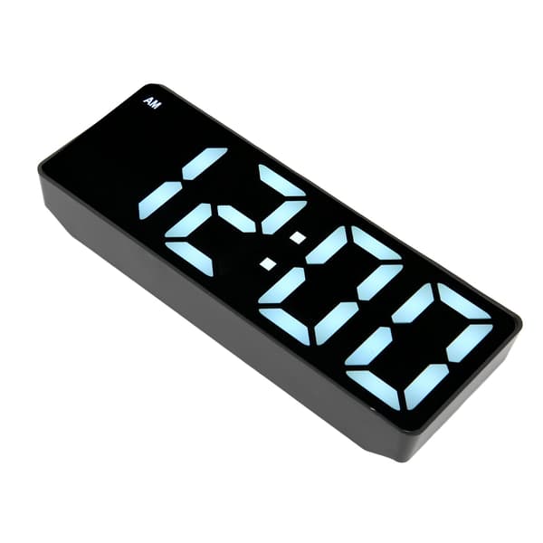 Digital Väckarklocka Multifunktion Stor Display Modern Stil Temperaturvisning LED Spegelklocka för Hem Sovrum