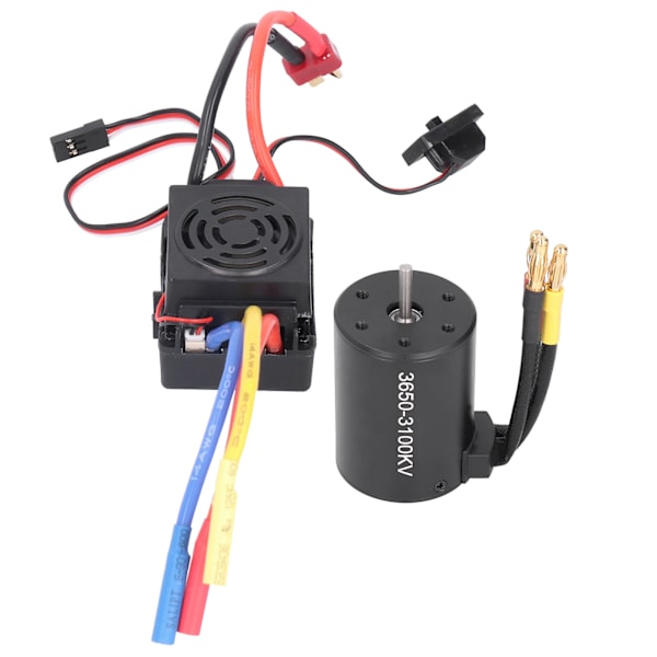 3650 Vattentät 3100KV Borstlös Motor 60A Borstlös ESC Delar Set för 1/10 RC Bil