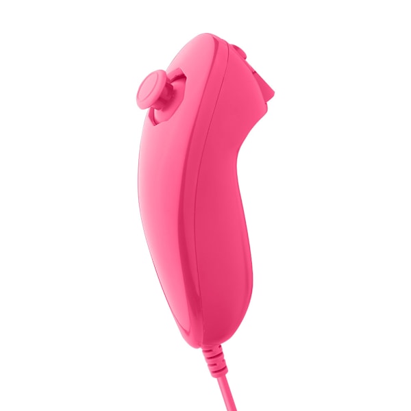 Buet spillhåndtak-kontroller Gamepad fjernkontroll for Nintendo Wii (rosa)