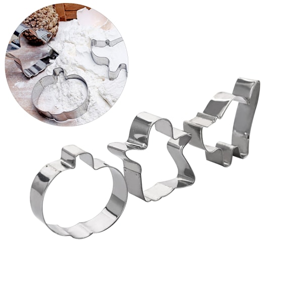 Halloween Cutter Forms Rustfri Stål Cutters Cat Pumpkin Ghost Shaped Cutters Sæt