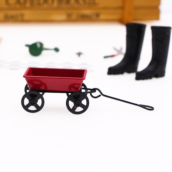 1:12 Miniatyrdockhus Simulering Mini Trädgårdsredskap Utomhus Dekor Leksaker Vagn Tillbehör