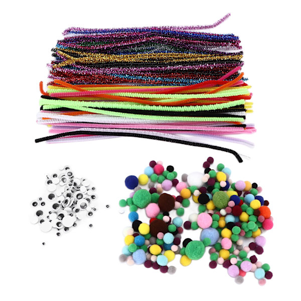 Chenille-varret Set Värikäs DIY-lelukoriste Materiaalit Tarvikkeet DIY-taidekäsitöille Lelut Scrapbookit