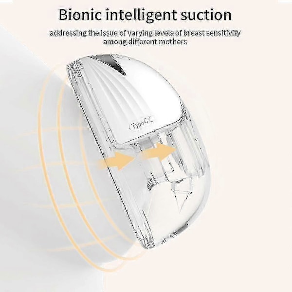 2 st Hands Free Bröstpump Bärbar Elektrisk Bröstpump Lättvikt Med LED-Display 4 Lägen 12 -JRCL 1-Pack rosa
