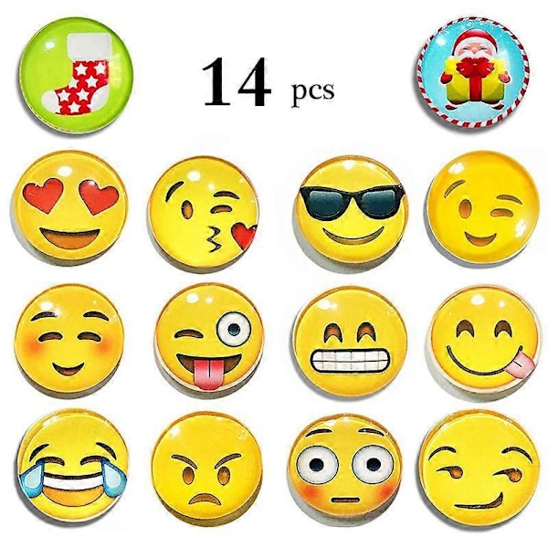 14 kpl Jääkaappimagneetti Emoji Magneetti Jääkaappimagneetit Söpöt Hauskat Jääkaapin Magneettitaulun Magneetit Soveltuvat Valkotaulujen ja Muiden Pintojen Koristeluun
