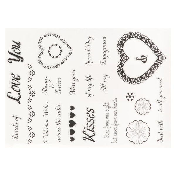 Klare stempler med støpeform DIY-kombinasjon Resirkulerbare klare avtrykkskortstempler for scrapbooking