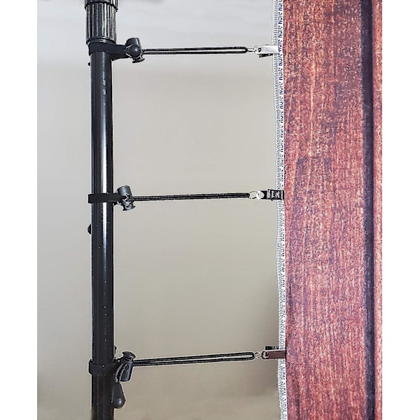 Bakgrundsklämmor för Foto- och Videostudio, 12-pack, Svart