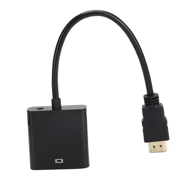 HD Multimedia Interface til VGA Adapter Konverter Kabel til Computer Laptop Skærm Projektor Sort