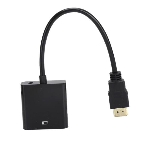 HD Multimedia Interface till VGA Adapter Converter Kabel för dator Laptop Monitor Projektor Svart