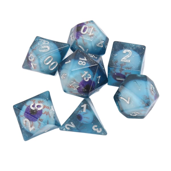 7PCS Resin Dice Set Transparent Process Grinding Polishing Exquisite Odorless Durable Game Dice Set