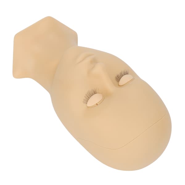 Øyenvippeforlengelse Mannequin Hode Avtakbare Øyelokk Høy Simulering Silikon Vippetrening Øvelseshode Hudfarge