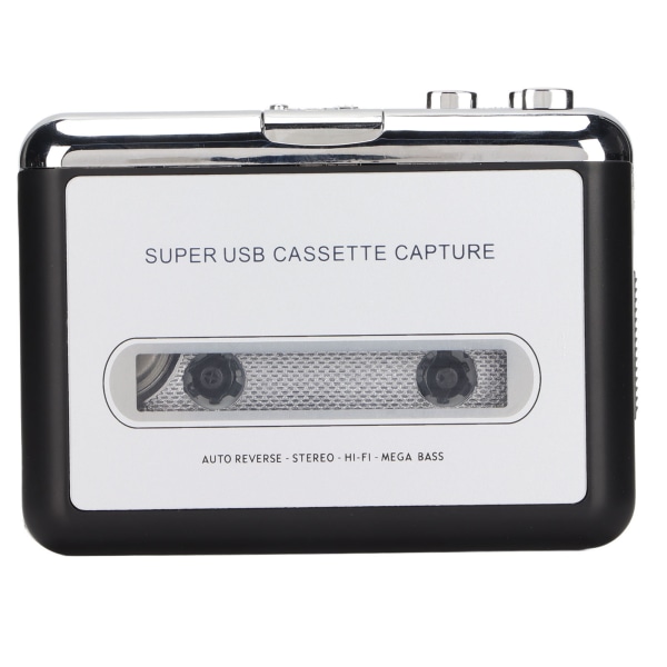 Tape til MP3-konverter Stereo 3,5 mm bærbar USB-kassetteafspiller med høretelefon til bærbar pc