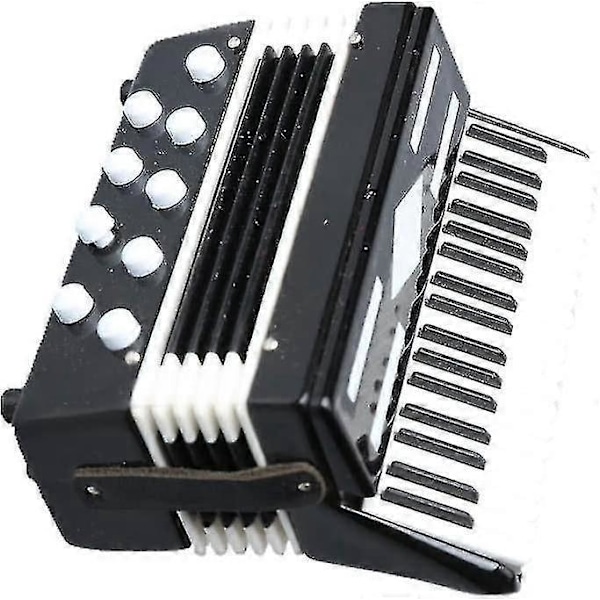 Miniature Harmonika Med Etui Mini Musikinstrument Replika Samlerobjekt
