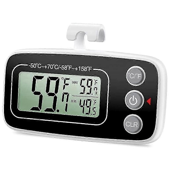 Kjøleskapstermometer, Digitalt Kjøleskapstermometer Vanntett Kjøleskap Fryser Termometer Monitor