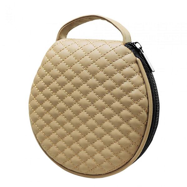 Bærbar CD Wallet Case Organizer PU 20 Kapacitet Forebyg Rids Beige