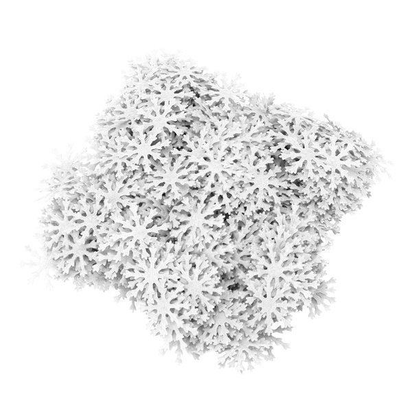500kpl/ set Joulun Lumihiutaleet Ornamentti Halloween Koriste Syntymäpäiväjuhlapöytä ConfettiWhite 500kpl/ set