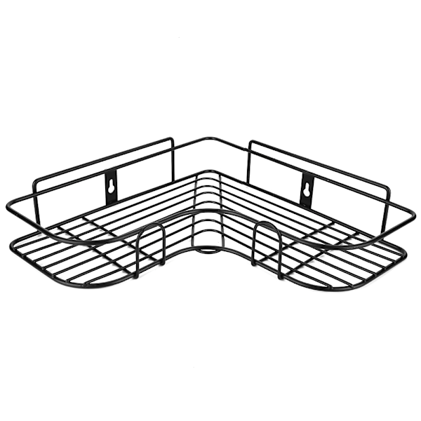 Hjørneopbevaringsorganiseringshylde til toiletartikler til badeværelset uden boring